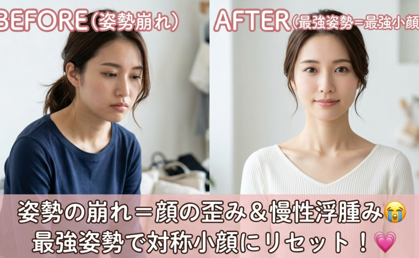 小顔は最強姿勢必須